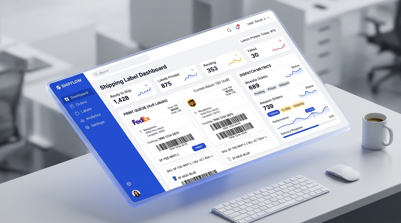 LabelCropNow shipping label cropper and SKU sorter dashboard preview